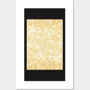 Gold Snowflakes Posters and Art